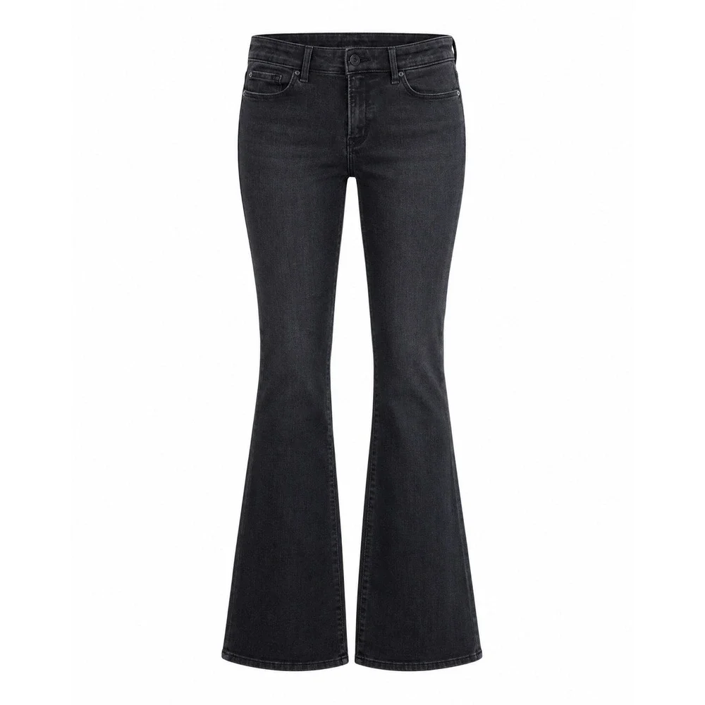 Abercrombie & Fitch Bootcut Jeans Womens‎ 28 6L Black Mid Rise Boot 32.5 Inseam